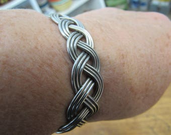 Vintage Stainless Steel Wire Wrap Celtic Bracelet