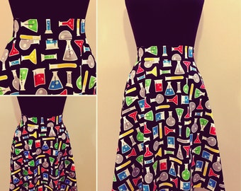 Chemistry Beaker Science Nerd Geek Skirt