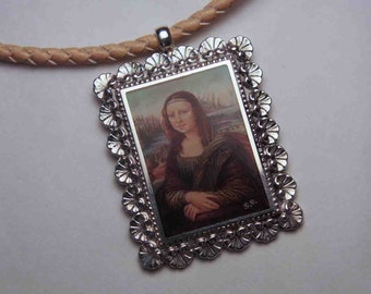 Hand painted Gioconda pendant