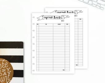 monthly expense tracker fits happy planner classic economical and time saving planner