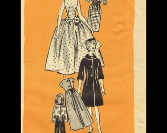 BARBIE Vintage 11 1/2" Fashion Doll Dress Frock Fabric Sewing Pattern MAIL ORDER # 9277 Betty Tina Bild Lilli Peggy Ann Tammy Uneeda Popi