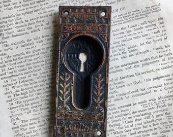 Eastlake Door Escutcheon Antique Hardware Key Hole Recessed