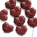 10pc Dark Brown Maple Leaves, Czech glass leaf beads - 11x13mm - 0070