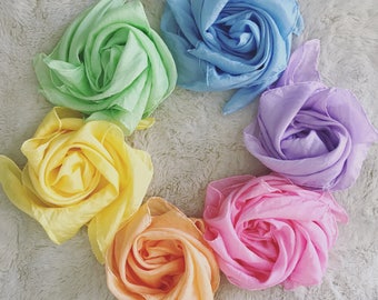 Waldorf inspired play silks (set of 6)