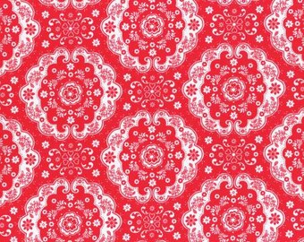 Flower Sugar 2015 Fall Collection Cotton Fabric Lecien 31272-30 Red Doile