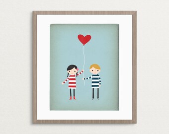 Amor está en el aire - 8 x 10 personalizables archivo impresión del arte