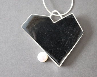 Sterling Silver and Resin Cubisy Heart