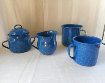 Odd, Tin Dish Wear, navy blue with white speckles