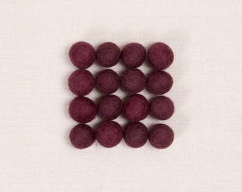 Felt Balls // Vineyard Purple // Felt Pom, DIY Garland, Felt Flower Supplies, Purple Pom Poms, Felt Beads, Kids Crafts, Mobile DIY, Projects