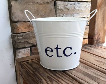 Home Storage Bucket; Personalized Bucket; Storage bucket; Etc. bucket