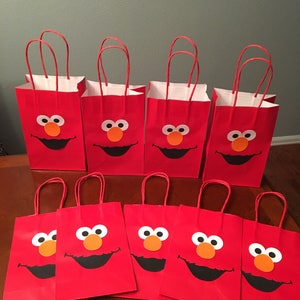 Elmo Goody Bags, Elmo Goodie Bags, Birthday Favor Bags