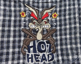 Vintage Wile E. Coyote flannel button down.