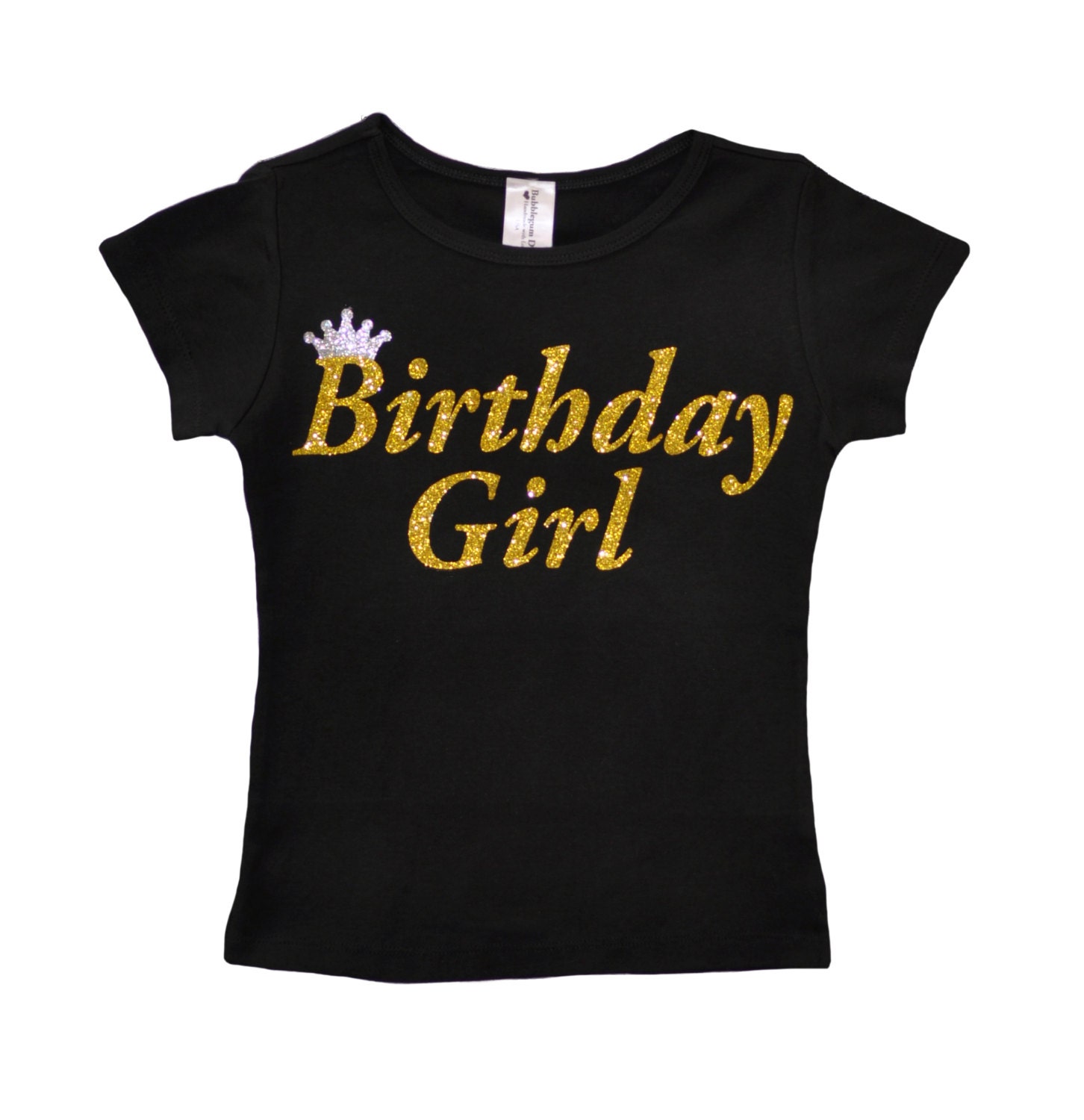 Birthday Girl Shirt Party TShirt Black and Gold Shirt Tee