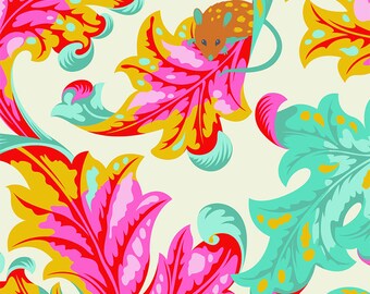 Tabby Road by Tula Pink for Free Spirit - EEK! - Strawberry Fields - FQ - Fat Quarter - Cotton Quilt Fabric 517