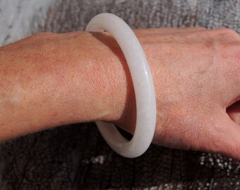 Chinese Pure White Jade Bangle Bracelet