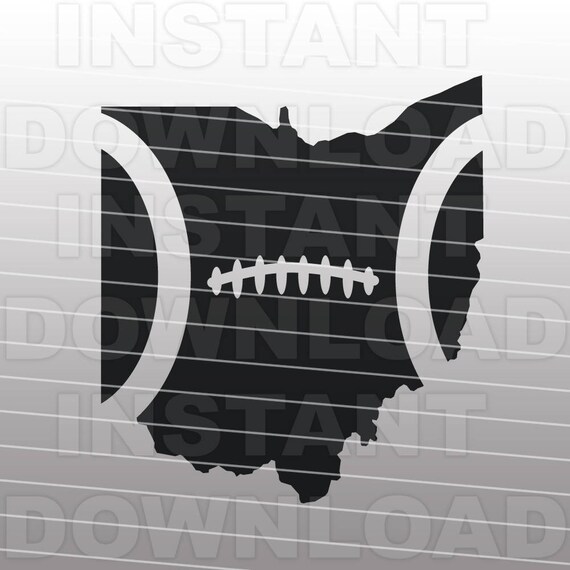 Download Football Ohio Outline SVG File Cutting Template-Clip Art