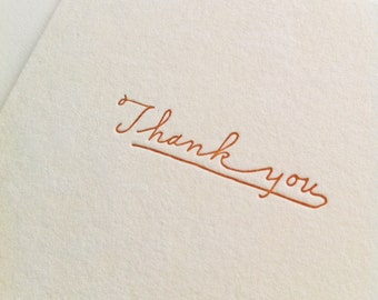 THANK YOU letterpress card
