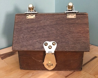 Simon Wooden House Novelty Purse