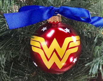 Personalized Wonder Woman Christmas Ornament
