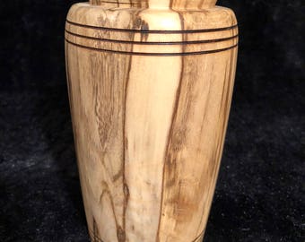 Hand turned wood vase