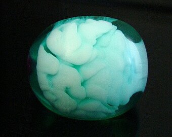 Resin Ring - Green puffy cloud ring Size 6