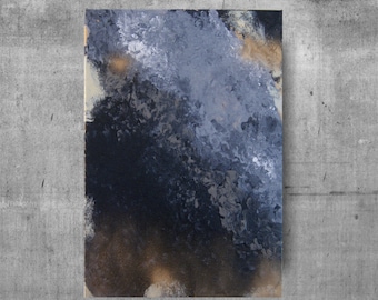 Abstract Acrylic painting, Grays, Black, Brown