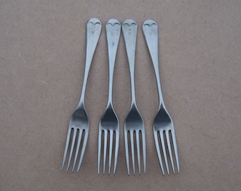 Table Forks - Nickel Silver - Wear-Wite Rustless Nickel Silver - Vintage Silverplate