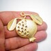 1 pc-Matte Gold Plated Pomegranate Charm-50x60mm-(022-010GP)