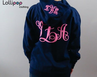 Monogrammed Sweatshirts For Women, Sorority Monogram, Christmas Monogram Shirt, Personalized Sweatshirt, Big Little Sorority Hoodie