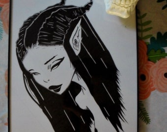 Lady Frigg {Framed and Ready To Hang}