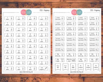 Pregnancy Planner Stickers Printable Milestones Planner