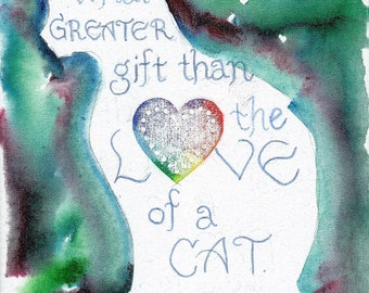 Love of a cat print