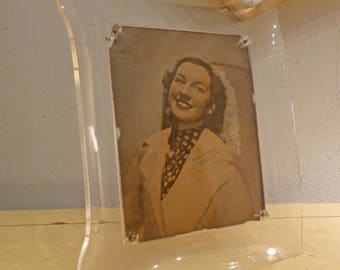 Amazing 1940s LUCITE Picture Frame Glamorous Modernist Glam Hollywood Luxury