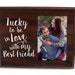 Boyfriend Gift for Him or Her Lucky to Be in Love Picture Frame Christmas Gift Picture Frame for Boyfriend Girlfriend