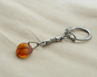 Genuine Baltic amber keychain
