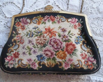 Vintage petit point purse