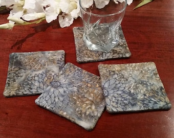 Fabric Coasters, Gray Coasters, Stemware Coasters, Wine Glass Coasters, Criss Cross Coasters, Slipper Coasters, Stem Glass Coasters
