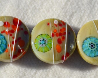 Artisan Lamp Work Beads- Lot 8