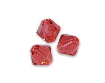 10 bicone 6 mm padparadscha Swarovski Crystal bead