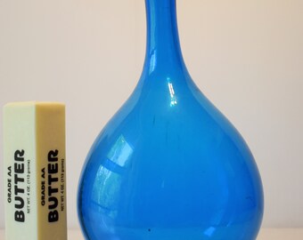 Blenko CW-12 Wine Bottle in Sapphire for Colonial Williamsburg