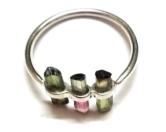 Sterling Silver Watermelon Tourmaline ring