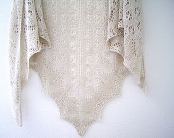 linen knit shawl, mothers day gift, Knitted Shawl, Knit Shawl, Summer Shawl, Wrap, linen scarf, knit Shawl, lace Shawl, gift for her