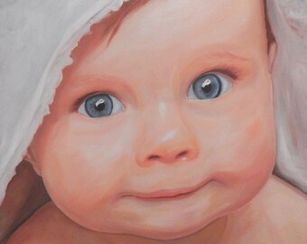 Painting a portrait-real hand-painted oil painting from the photo