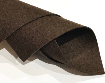 1mm Chocolate Brown Merino Wool Felt A4 Sheet - No. 36