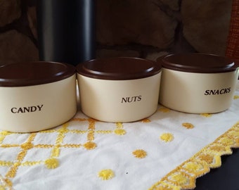 Vintage Canister Set, Canisters, Kitchen Canister Set, Snack Canisters, Kitchen Storage, Retro Kitchen, Canisters Kitchen, Nesting Container