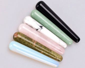 Gemstone massage wands