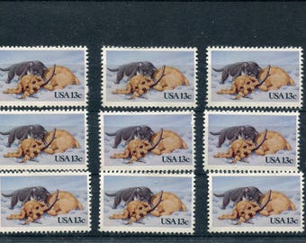 Dog & Cat Stamps/10 Postage Stamps Unused/Dog And Cat