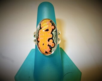 Jasper Sterling Silver Ring ocean jasper