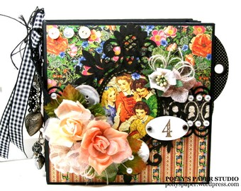 Little Women Mini Album Scrapbook Polly's Paper Studio Handmade Graphic 45