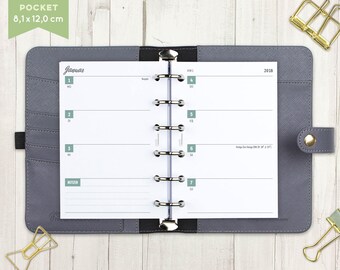 calendario 2018 "Filas" - bolsillo - color Filofax